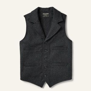 Filson - MACKINAW WOOL WESTERN VEST - size large - charcoal